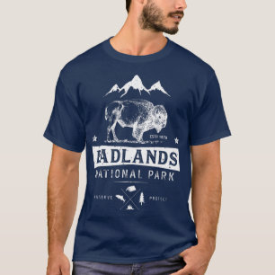 Camiseta Parque nacional de Badlands Bison Bison Sur