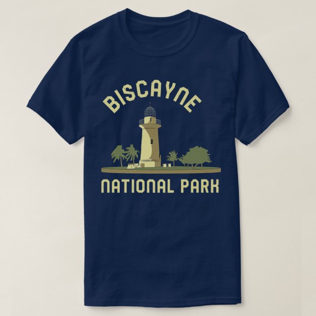 Camiseta Parque nacional de Biscayne Florida Retro Gr Minim (Diseño del anverso)