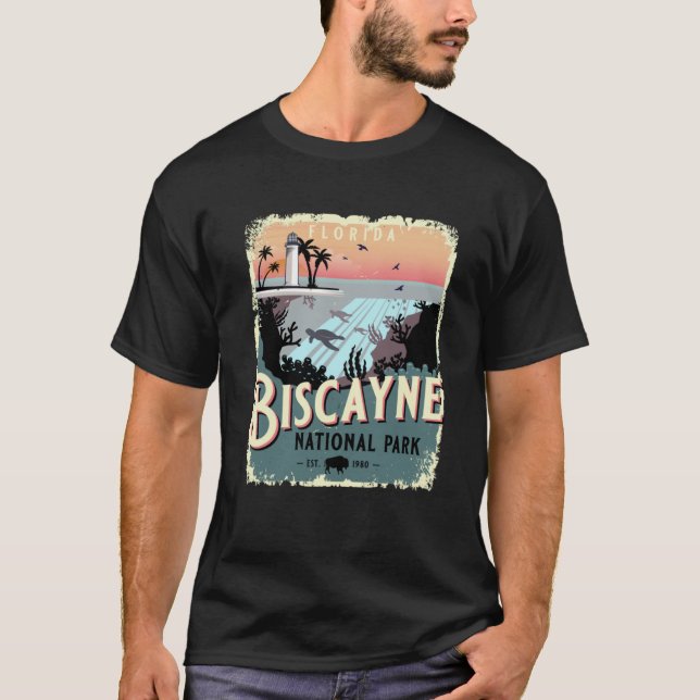 Camiseta Parque nacional de Biscayne Florida Viajes de époc (Anverso)