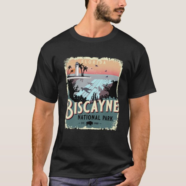 Camiseta Parque nacional de Biscayne Florida Viajes de époc (Anverso)