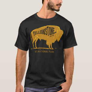 Camiseta Parque nacional de Bison Buffalo Yellowstone