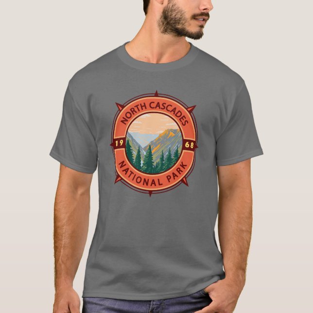 Camiseta Parque nacional de Cascades del Norte Emblema de l (Anverso)
