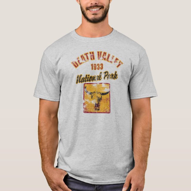 Camiseta Parque nacional de Death Valley California retra (Anverso)