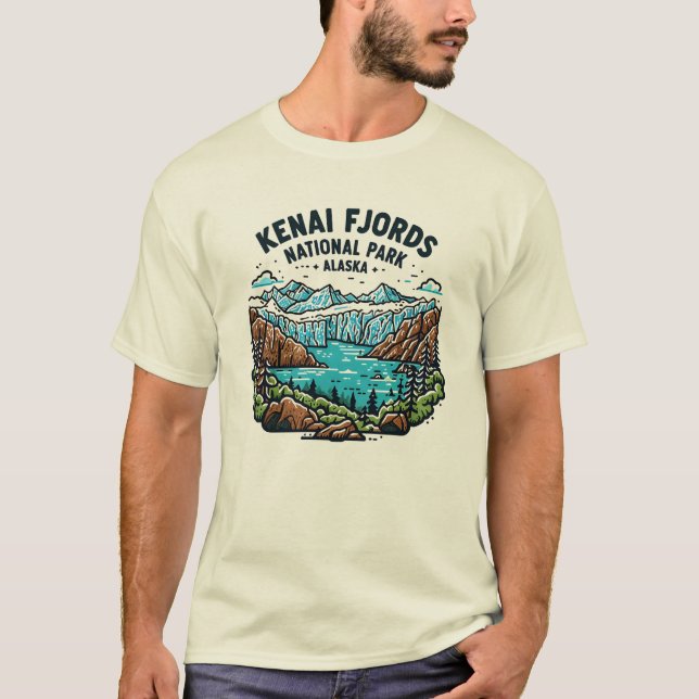 Camiseta Parque nacional de fiordos de Kenai, Alaska (Anverso)