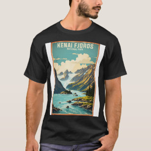 Camiseta Parque nacional de fiordos de Kenia Alaska USA Viñ