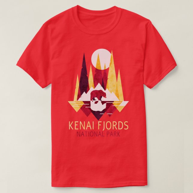 Camiseta Parque nacional de fiordos de Kenia Campo Alaska (Diseño del anverso)