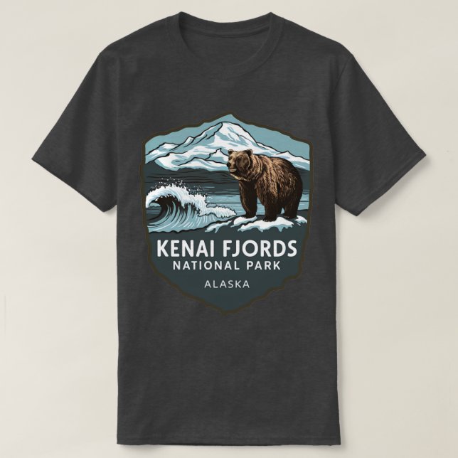 Camiseta Parque nacional de fiordos de Kenia Vida Silvestre (Diseño del anverso)