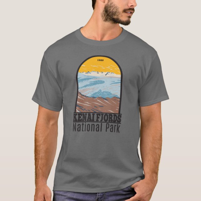 Camiseta Parque nacional de fiordos kenianos Harding Icefie (Anverso)
