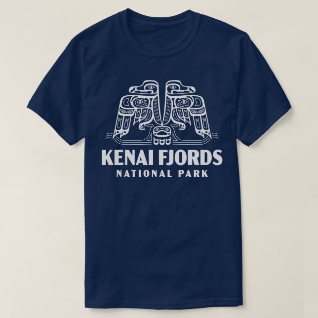 Camiseta Parque nacional de fiordos kenianos Retro Wordmark (Diseño del anverso)