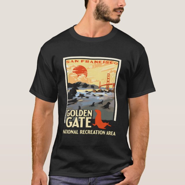 Camiseta Parque nacional de grabación Golden Gate San Fra (Anverso)