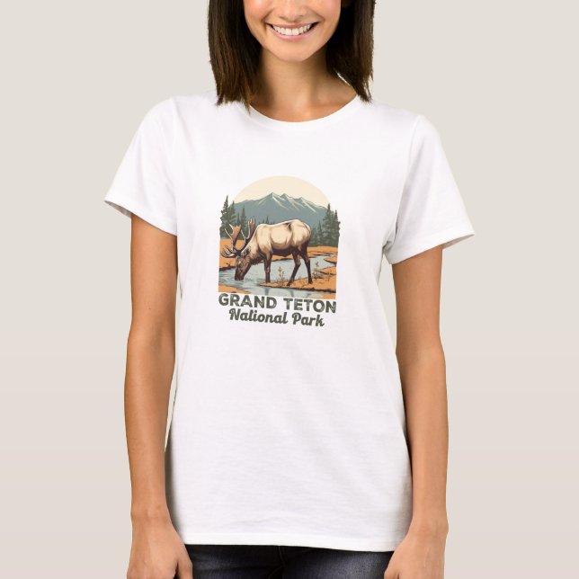 Camiseta Parque nacional de Grand Teton Wyoming Travel (Anverso)
