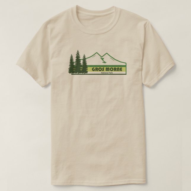 Camiseta Parque nacional de Gros Morne Green Stripes (Diseño del anverso)
