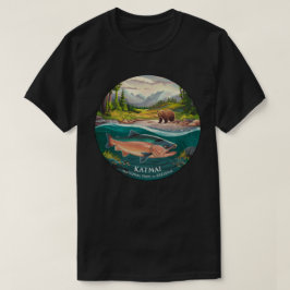 Camiseta Parque nacional de Katmai y preservación del salmó