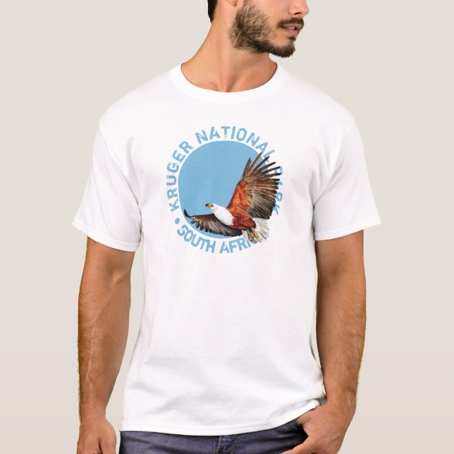 Camiseta Parque Nacional de Kruger Águila de pescado africa (Anverso)