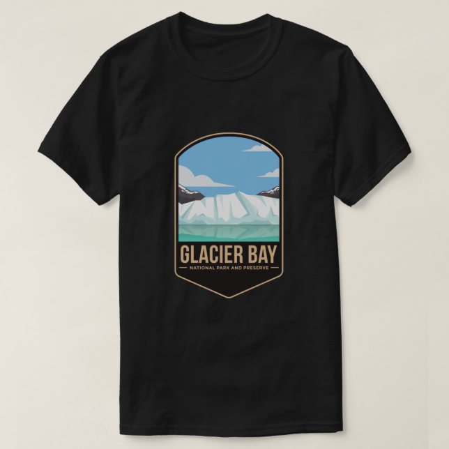 Camiseta Parque nacional de la bahía de los glaciares y pre (Diseño del anverso)