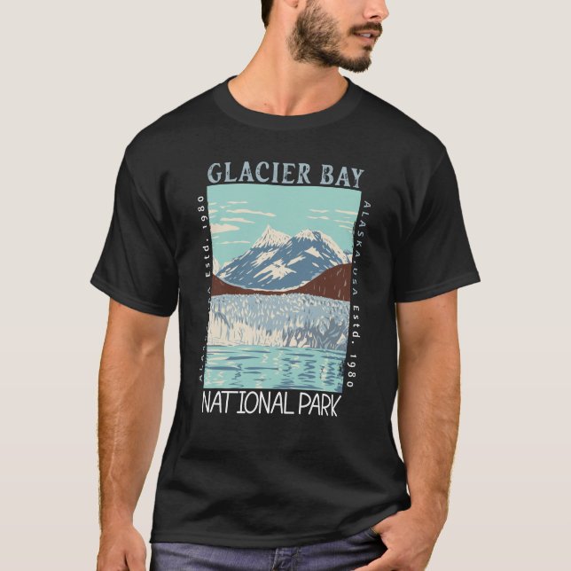 Camiseta Parque nacional de la Bahía del Glaciar Alaska (Anverso)