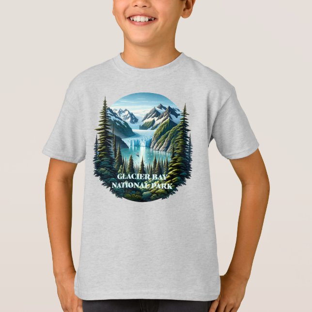 Camiseta Parque nacional de la Bahía del Glaciar Alaska (Anverso)