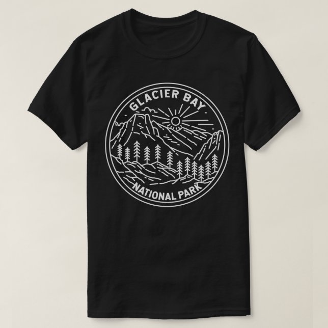 Camiseta Parque nacional de la Bahía del Glaciar Alaska Mon (Diseño del anverso)