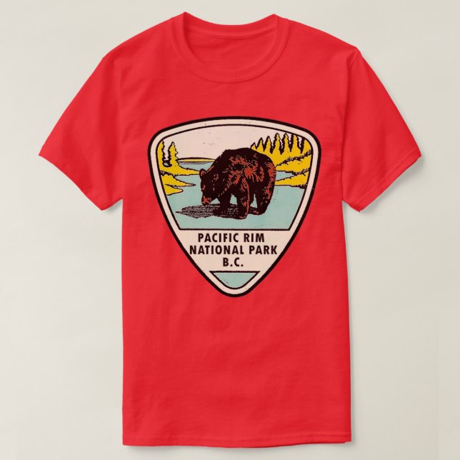 Camiseta Parque nacional de la Cuenca del Pacífico BC Viaje (Diseño del anverso)