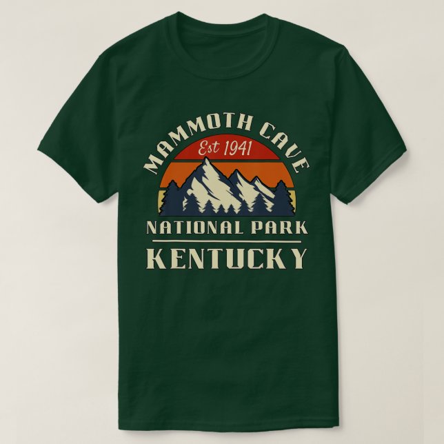 Camiseta Parque nacional de la Cueva Mammoth Kentucky Mount (Diseño del anverso)