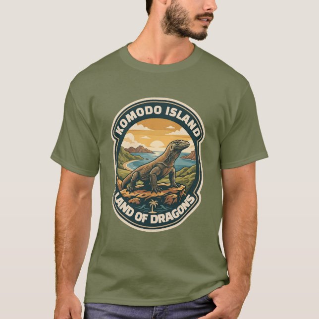Camiseta Parque Nacional de la Isla de Komodo Indonesia Vin (Anverso)