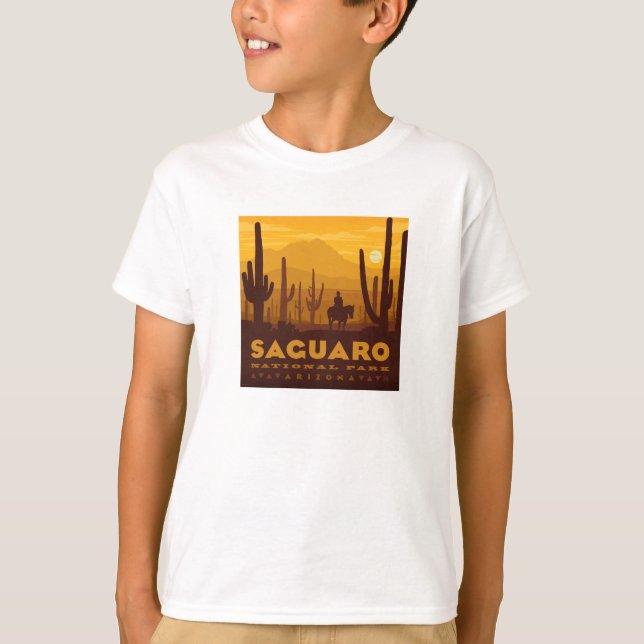 Camiseta Parque nacional de la Plaza Saguaro | Arizona (Anverso)