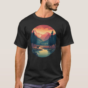 Camiseta Parque nacional de la selva Guay con ciervo para h
