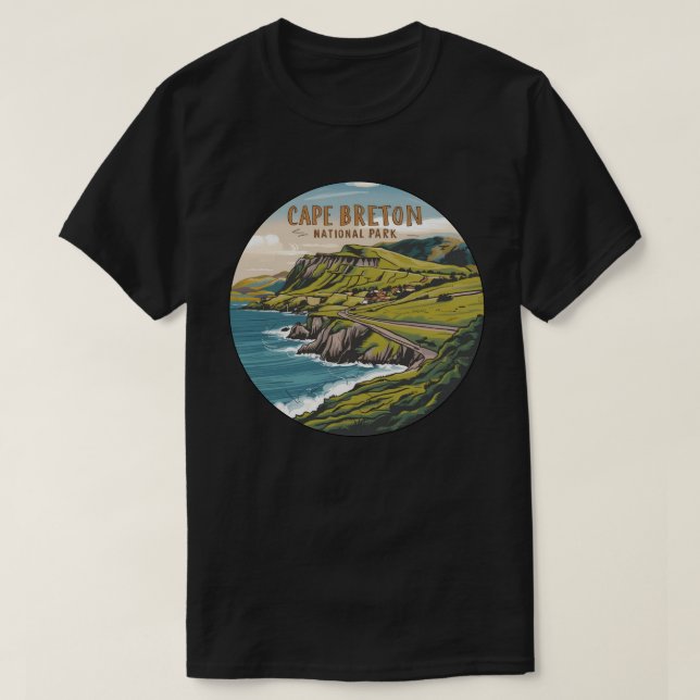 Camiseta Parque nacional de las Altas Tierras del Cabo Bret (Diseño del anverso)