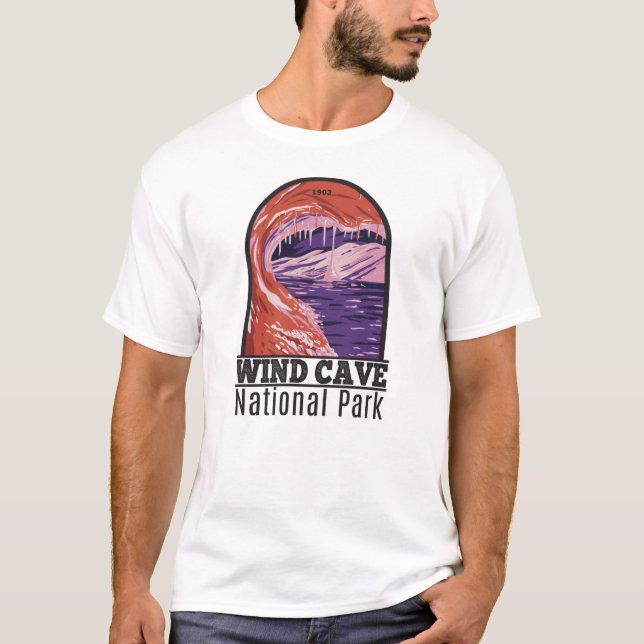 Camiseta Parque nacional de las Cuevas del Viento de Dakota (Anverso)
