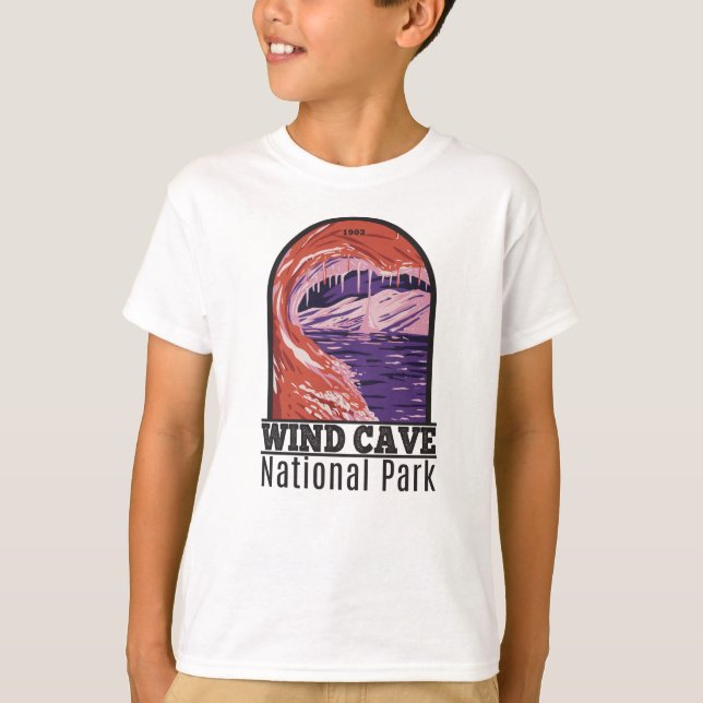 Camiseta Parque nacional de las Cuevas del Viento de Dakota (Anverso)