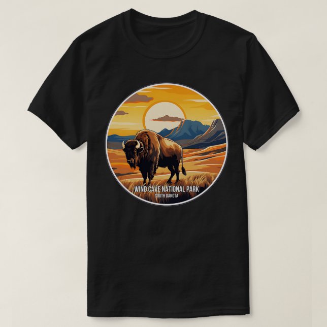 Camiseta Parque nacional de las Cuevas del Viento en Dakota (Diseño del anverso)