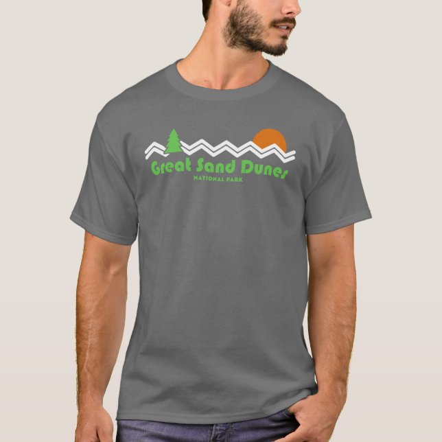 Camiseta Parque nacional de las grandes dunas de arena Retr (Anverso)