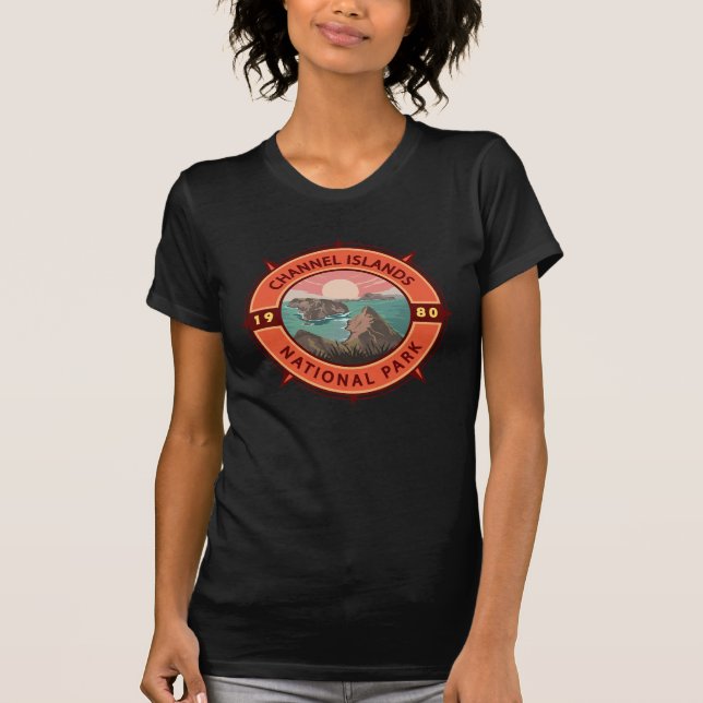Camiseta Parque nacional de las Islas del Canal Compa Retro (Anverso)