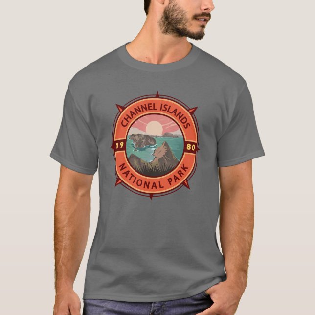 Camiseta Parque nacional de las Islas del Canal Compa Retro (Anverso)