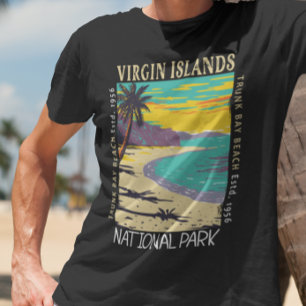 Camiseta Parque nacional de las Islas Vírgenes Bahía de tro