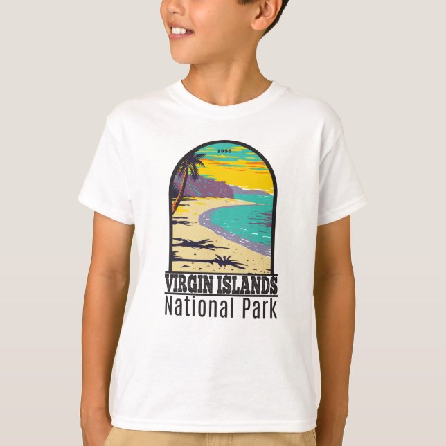 Camiseta Parque nacional de las Islas Vírgenes Bahía Trunk  (Anverso)