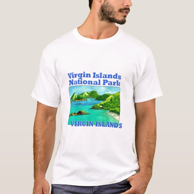 Camiseta Parque nacional de las Islas Vírgenes, Islas Vírge (Anverso)