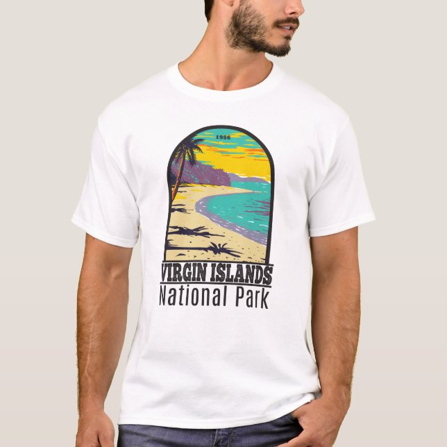 Camiseta Parque nacional de las Islas Vírgenes Playa Trunk  (Anverso)