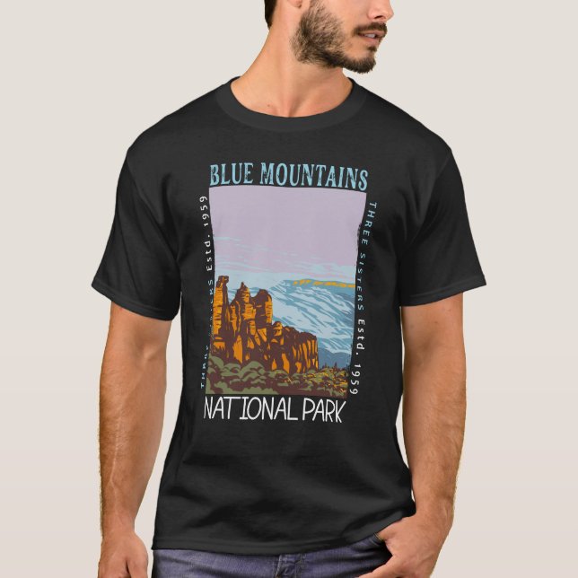 Camiseta Parque nacional de las Montañas Azules Australia c (Anverso)