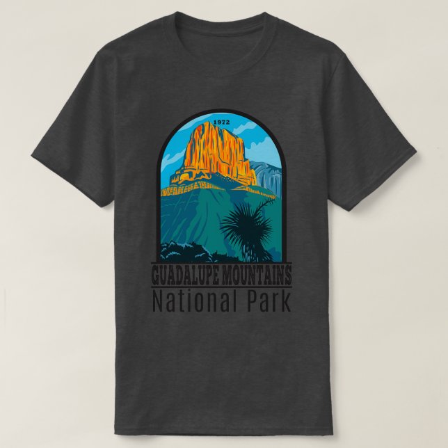 Camiseta Parque nacional de las Montañas Guadalupe Texas (Diseño del anverso)