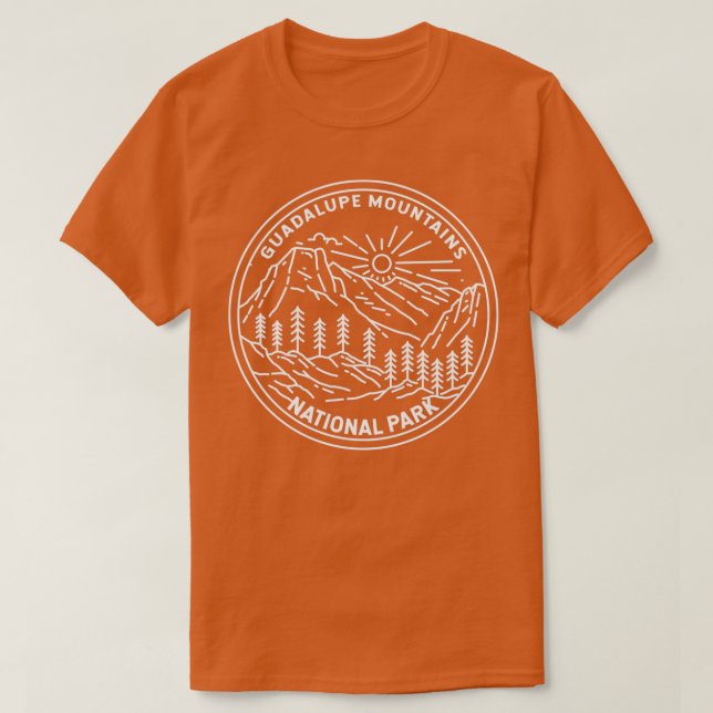 Camiseta Parque nacional de las Montañas Guadalupe Texas Mo (Diseño del anverso)