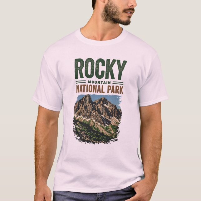 Camiseta Parque nacional de las Montañas Rocosas (Anverso)