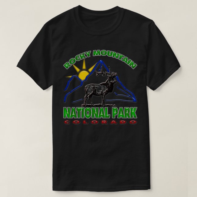 Camiseta Parque nacional de las Montañas Rocosas 1 (Diseño del anverso)