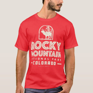 Camiseta Parque nacional de las Montañas Rocosas Deer Tan