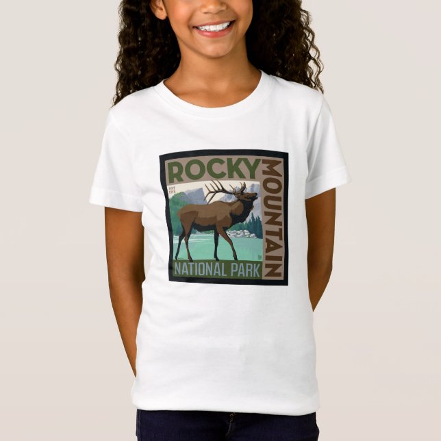Camiseta Parque nacional de las Montañas Rocosas | Elk (Anverso)