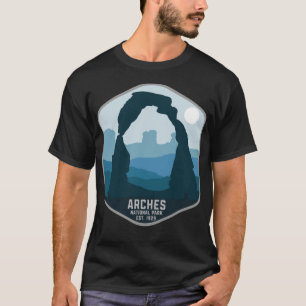 Camiseta Parque Nacional de los Arcos Retro Estilo Utah Sou