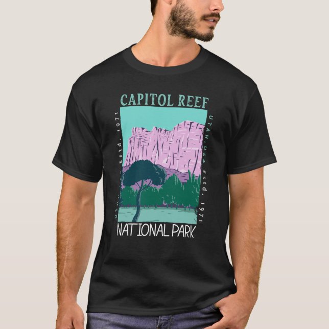 Camiseta Parque nacional de los arrecifes del Capitolio, Ut (Anverso)