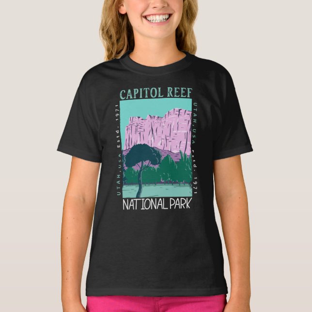 Camiseta Parque nacional de los arrecifes del Capitolio, Ut (Anverso)