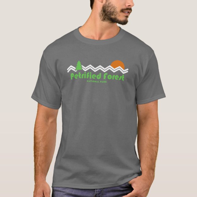 Camiseta Parque nacional de los bosques petrolíferos Retro (Anverso)