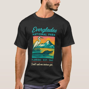 Camiseta Parque Nacional de los Everglades Cocodrilo Vintag